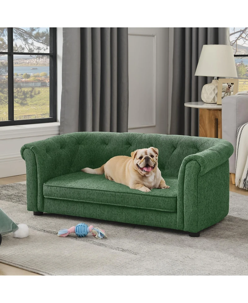 Streamdale Furniture Green Linen Pet Sofa