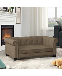 Streamdale Furniture Elegant Elevated Dog Sofa Bed - Brown