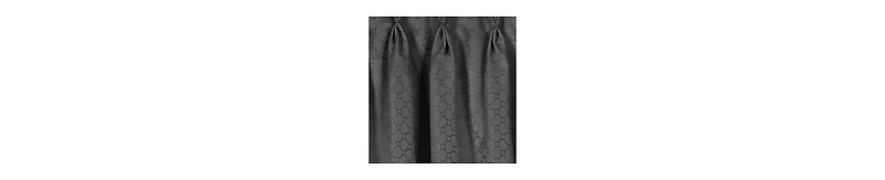 Kate Aurora Complete 6 Piece Attached Custom Jacquard & Sheer Window Curtain Set