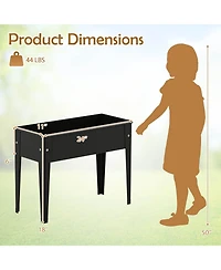 Raised Garden Bed Elevated Metal Planter Box with Legs Drainage Holes Gardening Box