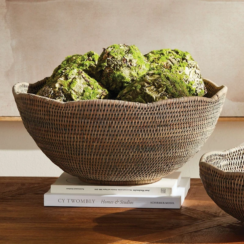 Napa Home & Garden Burma Rattan Scalloped Edge Bowl Large