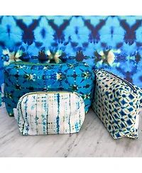 Designers Guild Shibori Cobalt Medium Toiletry Bag