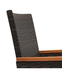 Slickblue 4-Piece Outdoor Wicker Sofa Set with Loveseat, 2 Chairs, and Coffee Table – Ideal for Patio or Garden