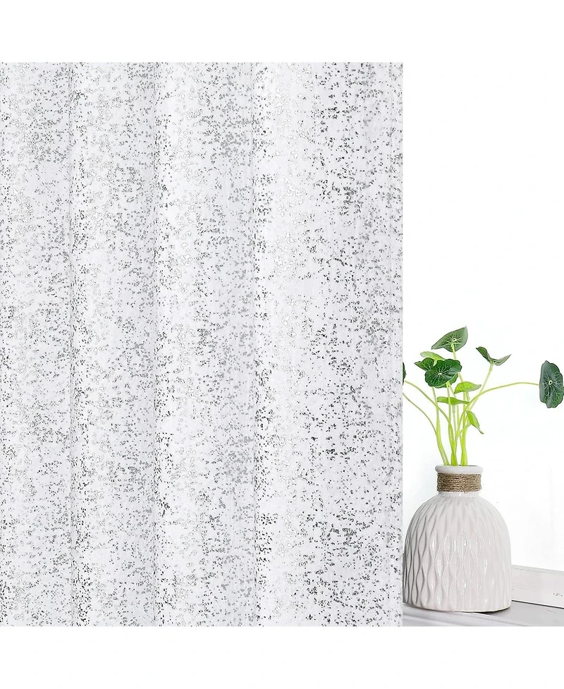 Kate Aurora 2 Piece Metallic Sparkle Thermal Grommet Blackout Curtain Panels