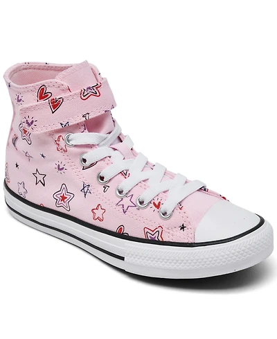 Converse Little Girls Chuck Taylor All Star Doodles Stay-Put Closure Strap High Top Casual Sneakers from Finish Line