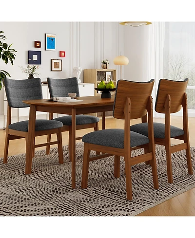 Streamdale Furniture Mid-Century Modern 5-Piece Dining Set
