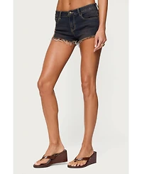 Edikted Women's Mistie Denim Micro Shorts
