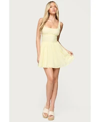 Edikted Women's Reina Embroidered Cotton Mini Dress