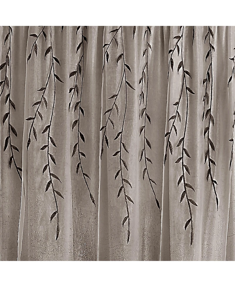 Kate Aurora Traditional Home 2 Pack Double Layered Embroidered Floral Sheer Curtains
