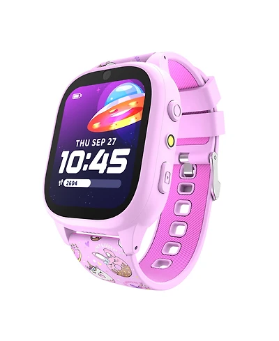 Playzoom 4 Kids Fuchsia Leather Silicone Strap Smartwatch, 49mm