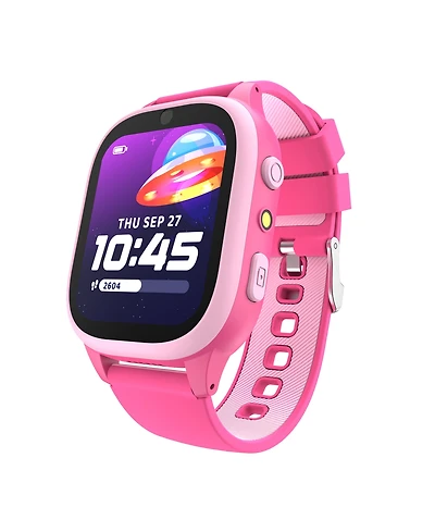 Playzoom 4 Kids Pink Leather Silicone Strap Smartwatch, 49mm