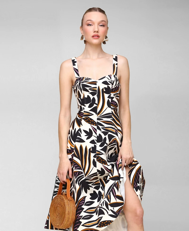 Avec Les Filles Women's Fit & Flare Floral-Print Dress