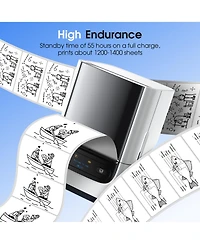 Nelko PM220S Label Maker Machine with Tape, 2 Inch Bluethooth Portable Thermal Label Printer for Small Business, Office, Home, Address, Logo Label, St