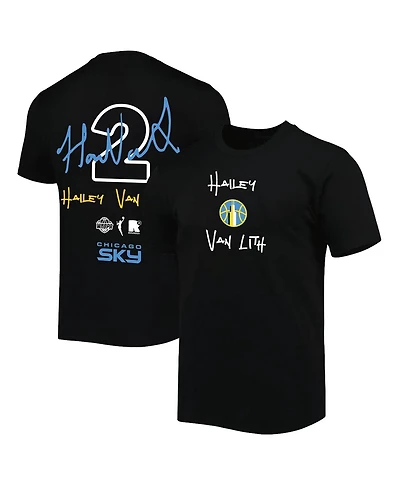 Round21 Men's and Women's Hailey Van Lith Black Chicago Sky Name Number T-Shirt