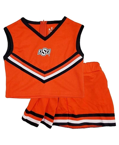 Little King Big Girls 2-Piece Orange Oklahoma State Cowboys Cheer Set