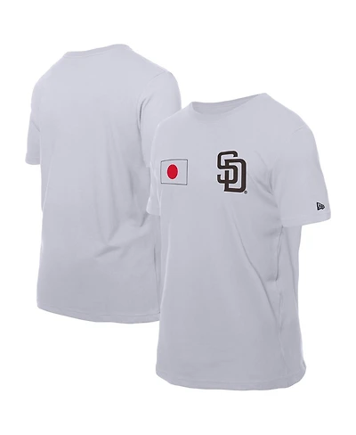 New Era Men's White San Diego Padres Japanese Flag T-Shirt