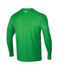 Under Armour Men's Kelly Green Notre Dame Fighting Irish 2025 Sideline Football Performance Cotton Long Sleeve T-Shirt