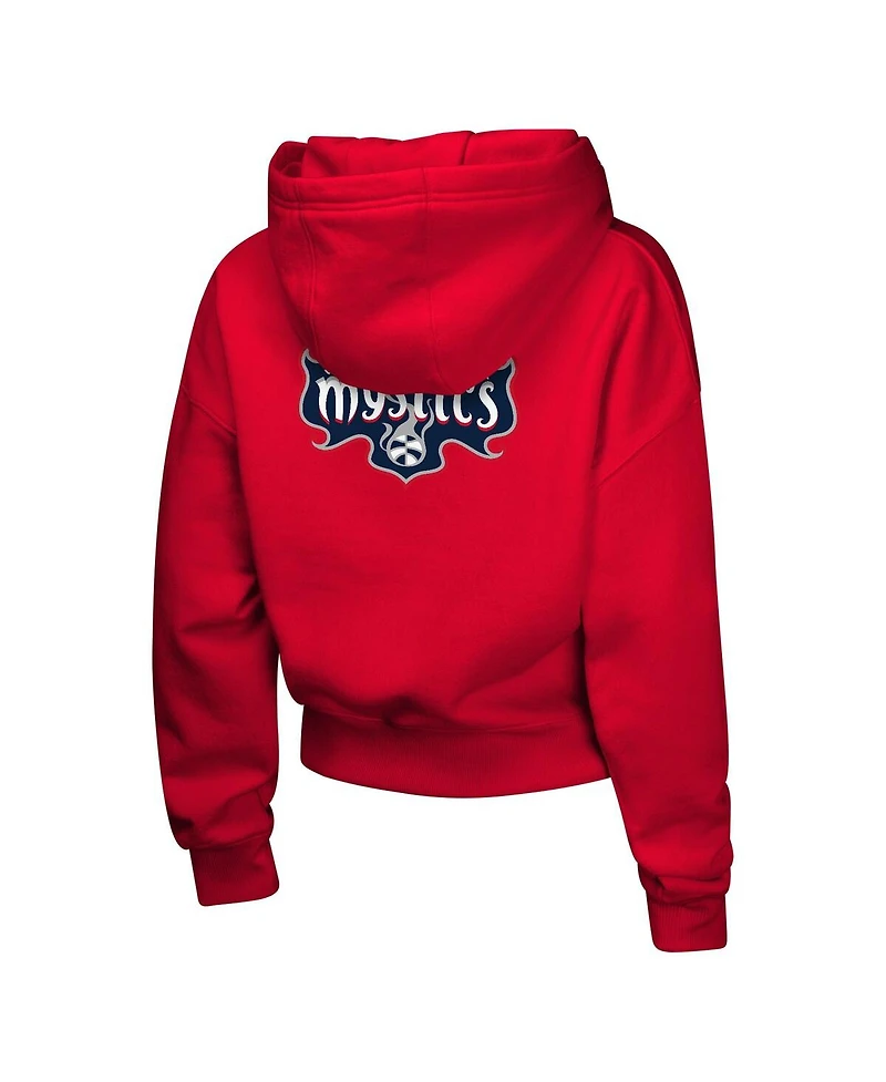 Outerstuff Big Girls Red Washington Mystics Top Closer Fashion Pullover Hoodie