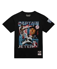 Mitchell & Ness Men's Derek Jeter Black New York Yankees 2000 World Series Mvp Collage T-Shirt