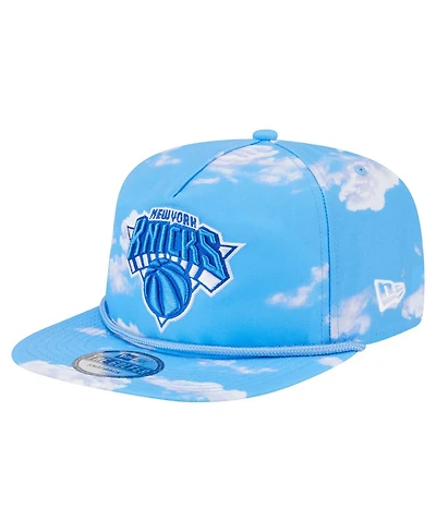 New Era Men's Light Blue New York Knicks Head in the Clouds Golfer Rope Adjustable Hat