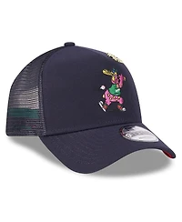 New Era Men's Navy Cleveland Guardians 2025 Big League Chew A-Frame 9FORTY Adjustable Trucker Hat
