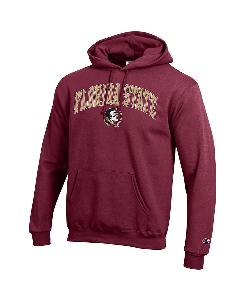 Champion Men's Garnet Florida State Seminoles Arched Logo Fleece Pullover Hoodie