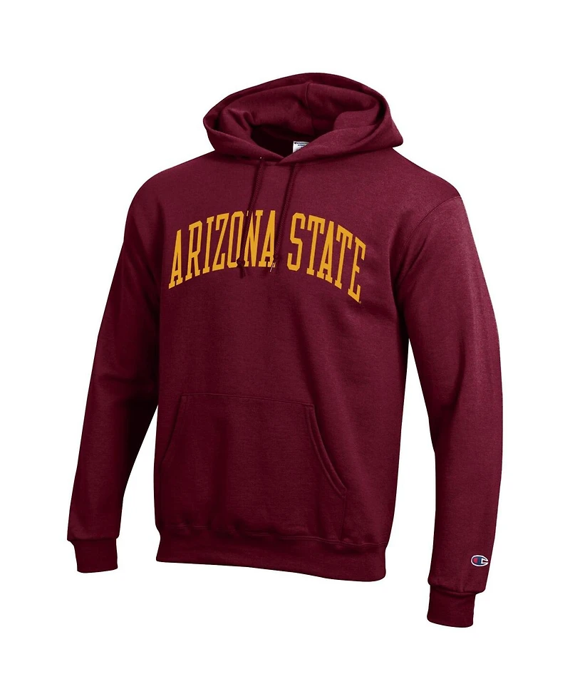 Champion Men's Maroon Arizona State Sun Devils Basic Arch Fleece Pullover Hoodie