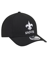 New Era Men's Black New Orleans Saints Team Collection 9FORTY M-crown A-Frame Adjustable Hat