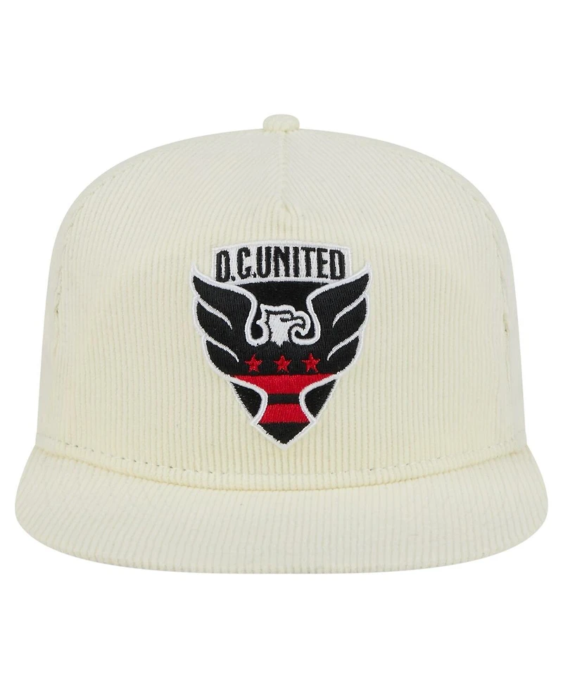 New Era Men's Cream D.c. United 2025 Kickoff Snapback Golfer Hat