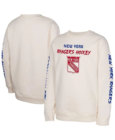 Outerstuff Big Boys and Girls Cream New York Rangers Star Power Pullover Sweatshirt