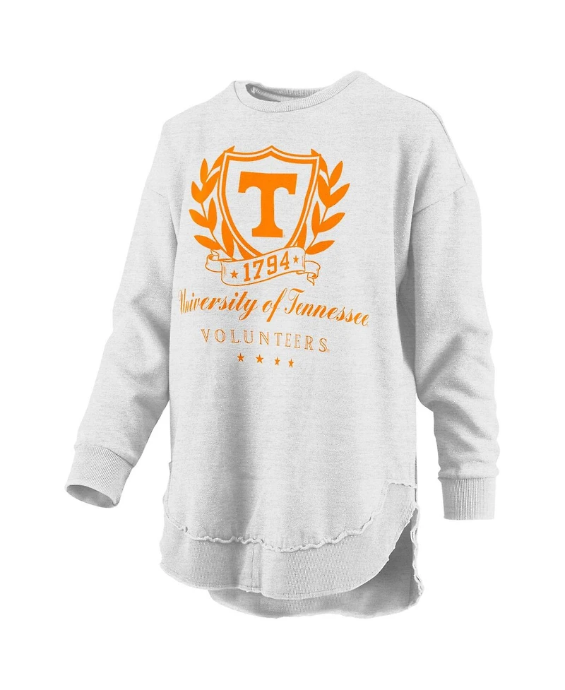 Pressbox Women's Heather Gray Tennessee Volunteers Field Day Melange Poncho Pullover Sweatshirt