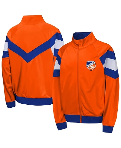 Outerstuff Big Boys and Girls Orange Fc Cincinnati Field General Track Full-Zip Jacket