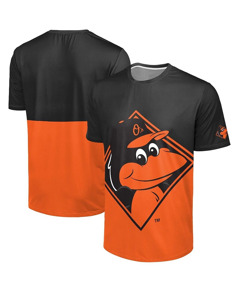 Foco Men's Black/Orange Baltimore Orioles Big Logo Mascot T-Shirt