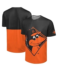 Foco Men's Black/Orange Baltimore Orioles Big Logo Mascot T-Shirt