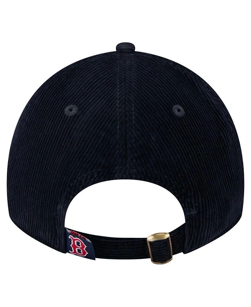 New Era Women's Navy Boston Red Sox Corduroy 9TWENTY Adjustable Hat