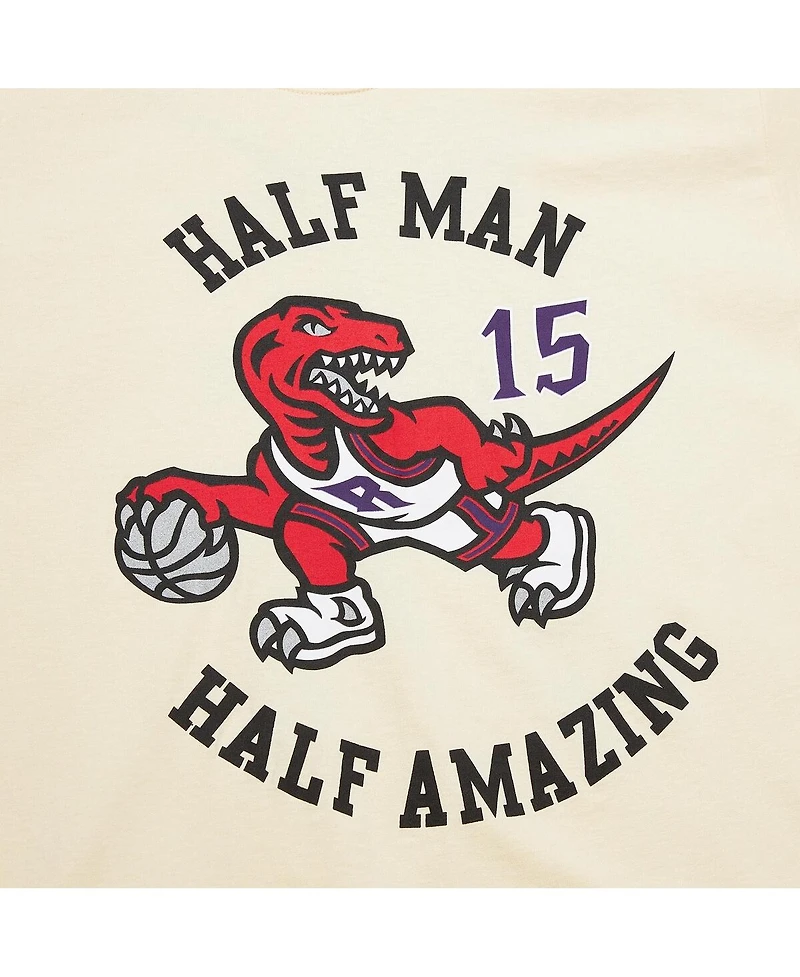 Mitchell & Ness Men's Vince Carter Cream Toronto Raptors Premium T-Shirt