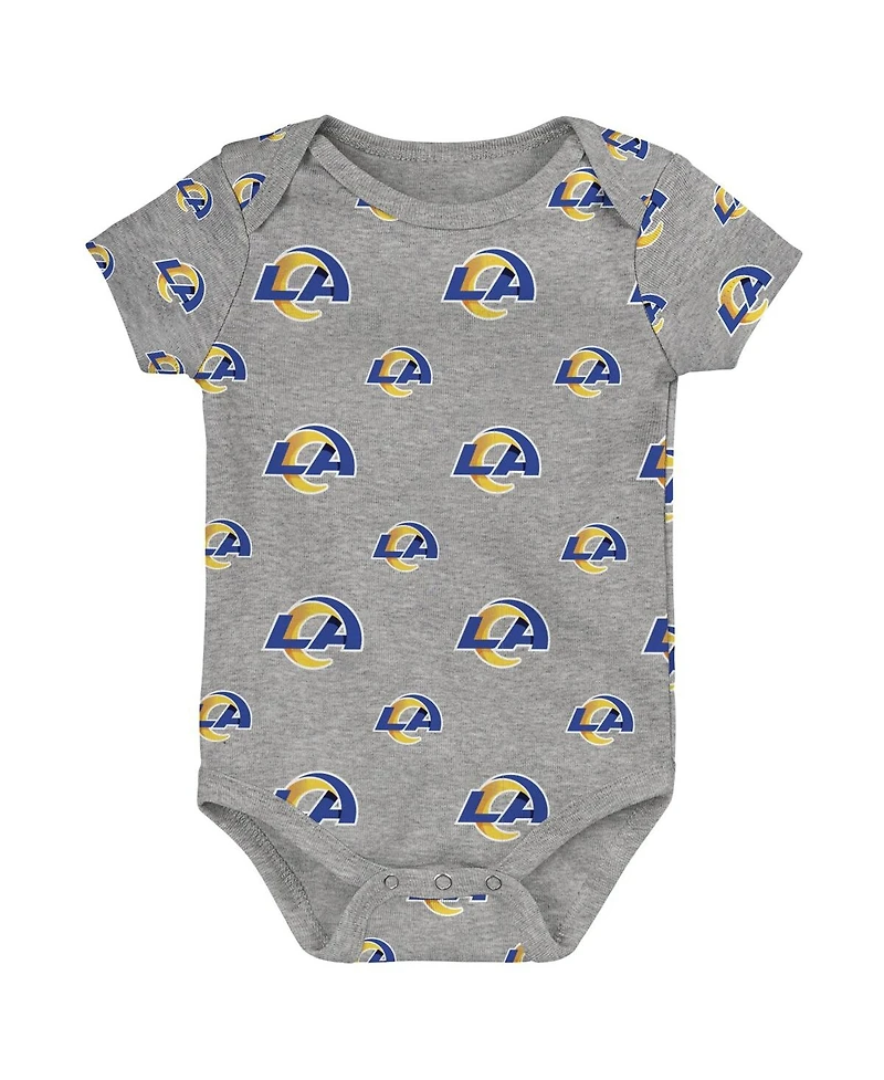 Outerstuff Baby Boys and Girls 3-Pack Los Angeles Rams Team Starter Bodysuit Set