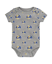 Outerstuff Baby Boys and Girls 3-Pack Los Angeles Rams Team Starter Bodysuit Set