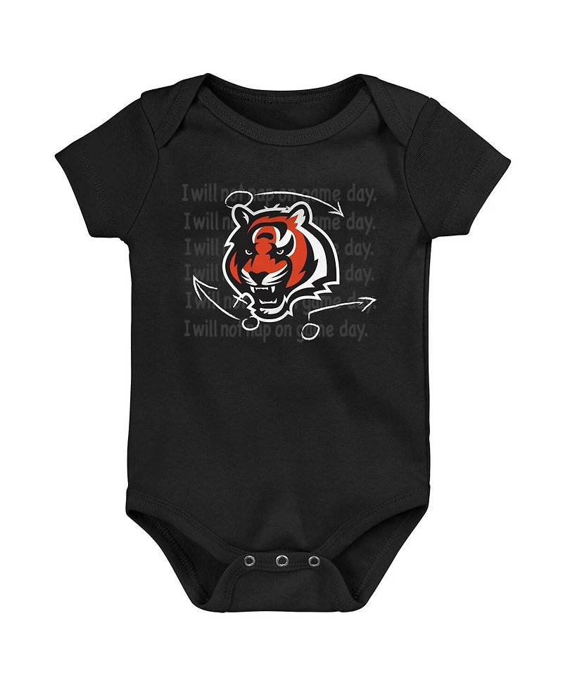 Outerstuff Baby Boys and Girls 3-Pack Cincinnati Bengals Team Starter Bodysuit Set