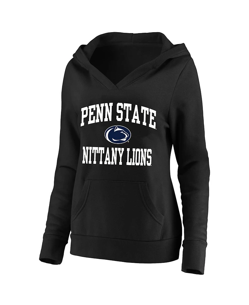 Champion Women's Black Penn State Nittany Lions Plus Heart Soul Notch Neck Pullover