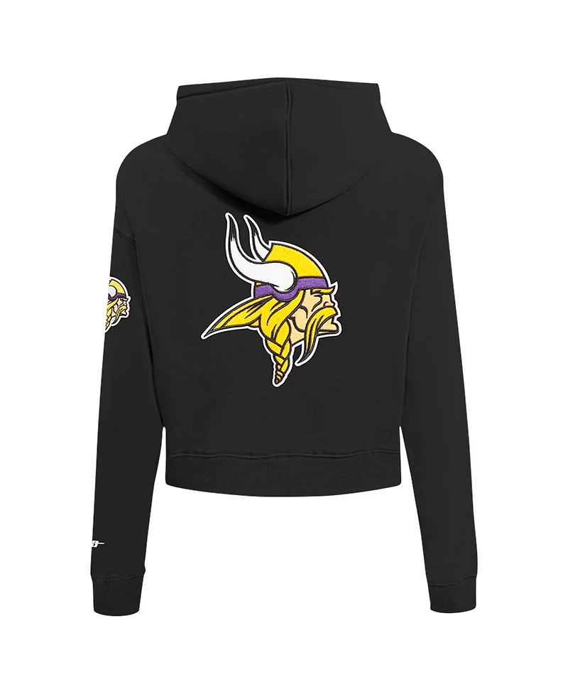 Pro Standard Women's Black Minnesota Vikings Split Logo Full-Zip Hoodie