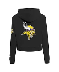 Pro Standard Women's Black Minnesota Vikings Split Logo Full-Zip Hoodie