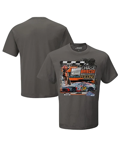 Joe Gibbs Racing Team Collection Men's Charcoal Chase Briscoe 2025 The Great American Getaway 400 Race Win T-Shirt