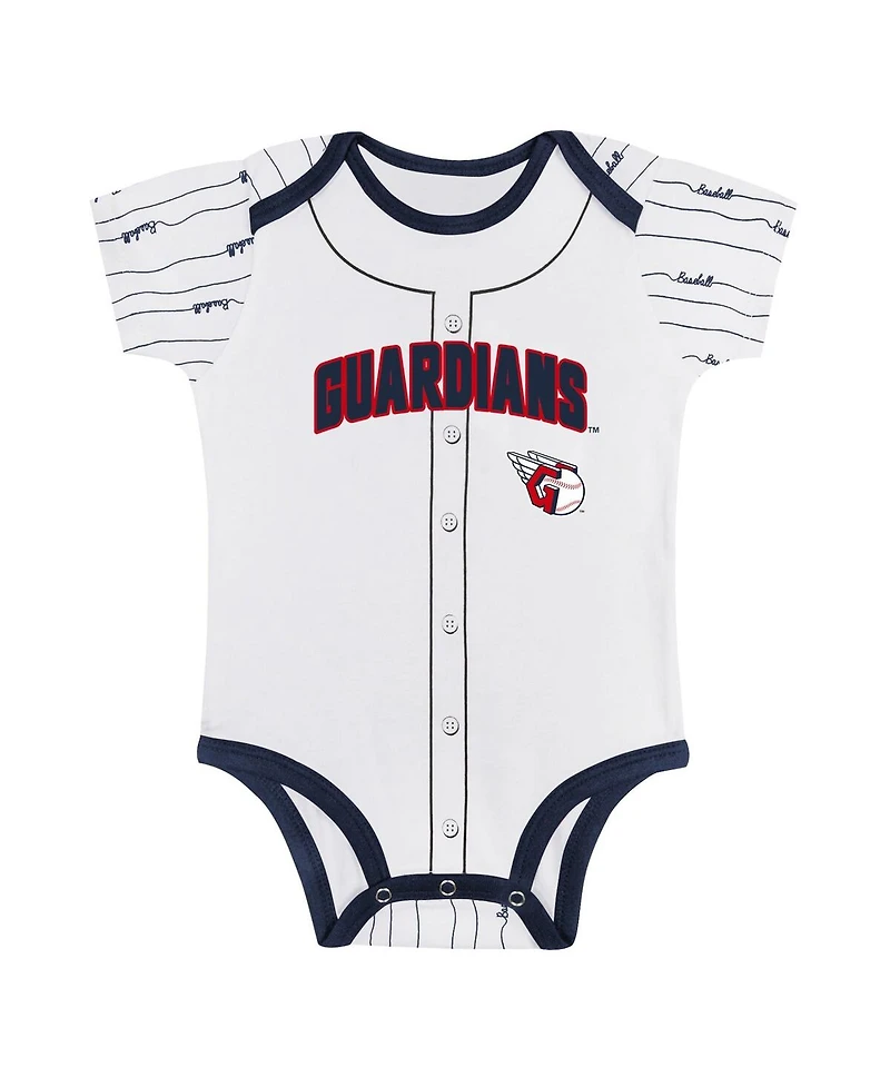 Outerstuff Big Boys and Girls Cleveland Guardians Play Ball 2-Pack Bodysuit Set
