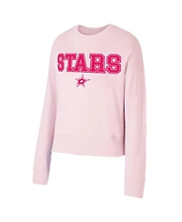 Concepts Sport Women's Pink Dallas Stars Tonal Pullover Sweatshirt