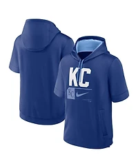 Nike Men's Royal Kansas City Royals Tri Code Lockup Short Sleeve Pullover Hoodie