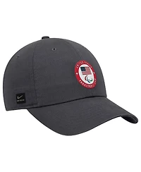 Nike Men's Anthracite U.s. Paralympics Crest Logo Club Adjustable Hat