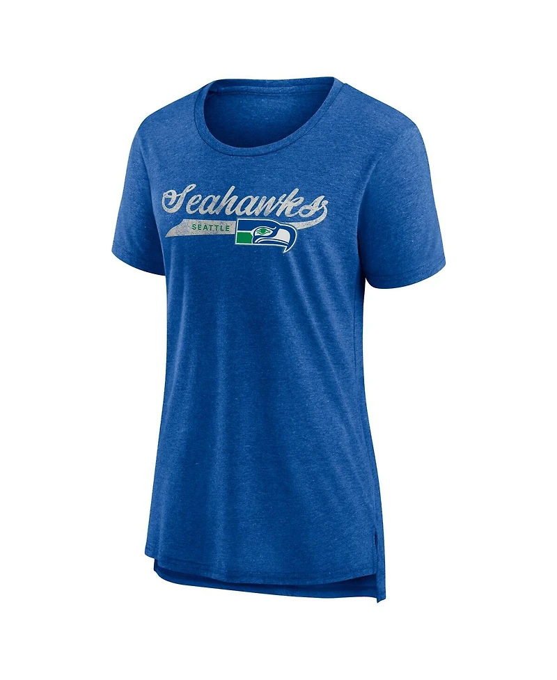 Fanatics Women's Heather Royal Seattle Seahawks Original Play Tri-Blend T-Shirt