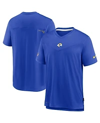 Nike Men's Royal Los Angeles Rams Sideline Coaches Performance V-Neck T-Shirt