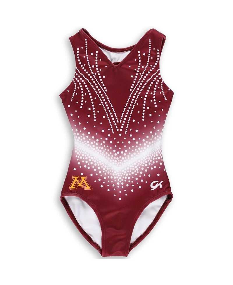 Gk Elite Big Boys and Girls Maroon Minnesota Golden Gophers Replica Leotard